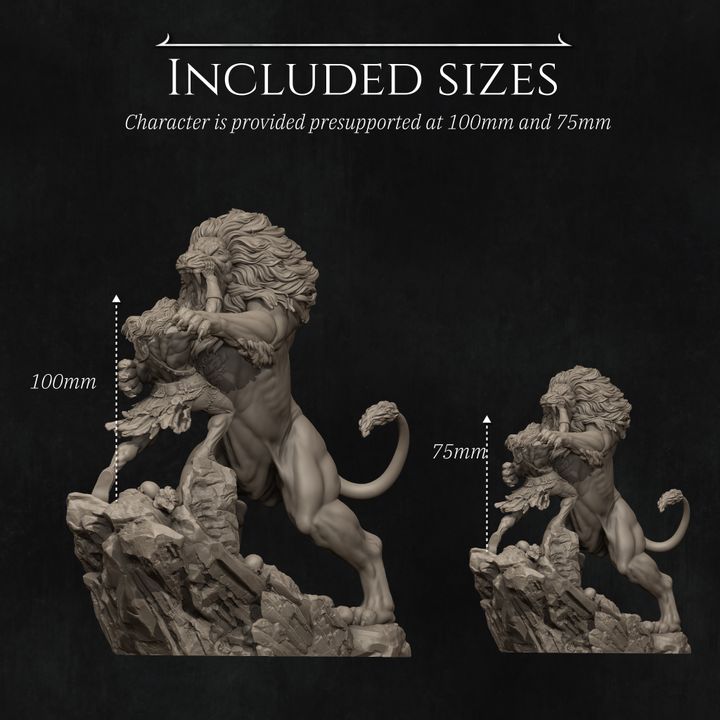Heracles and the Nemean Lion Diorama Miniature Resin Model Kit | by Nerikson