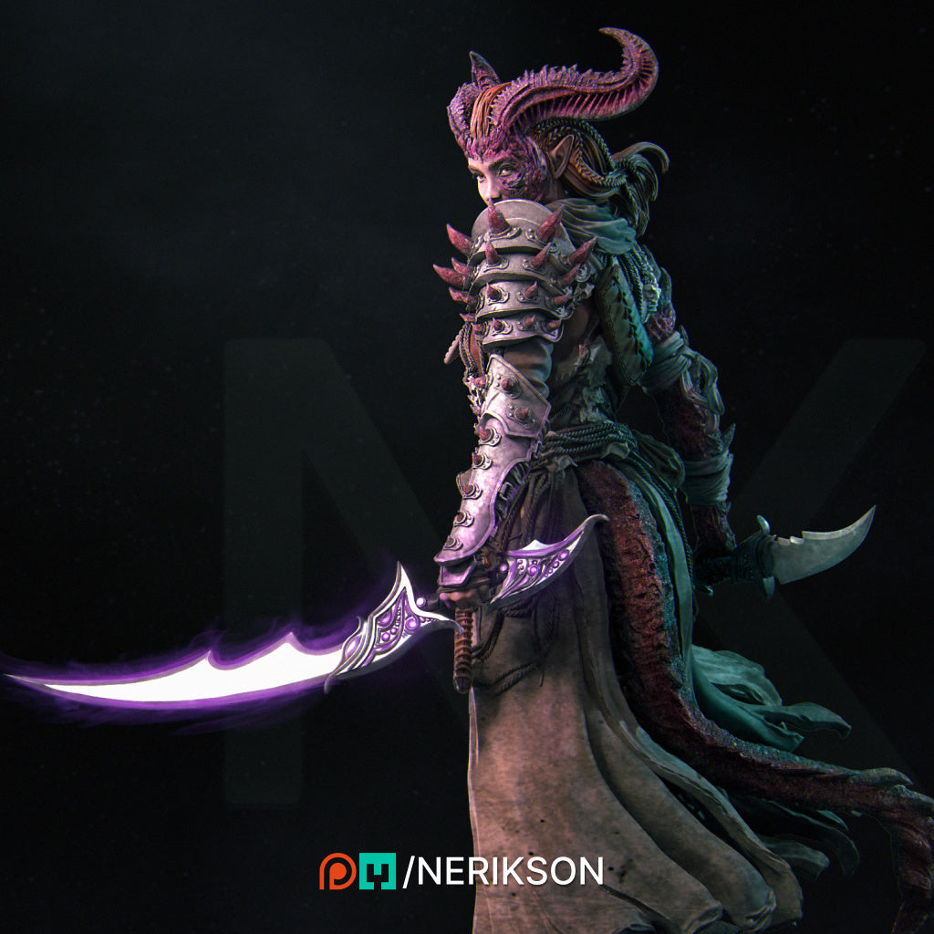 Iensi the Demon Hunter Miniature Resin Model Kit | by Nerikson