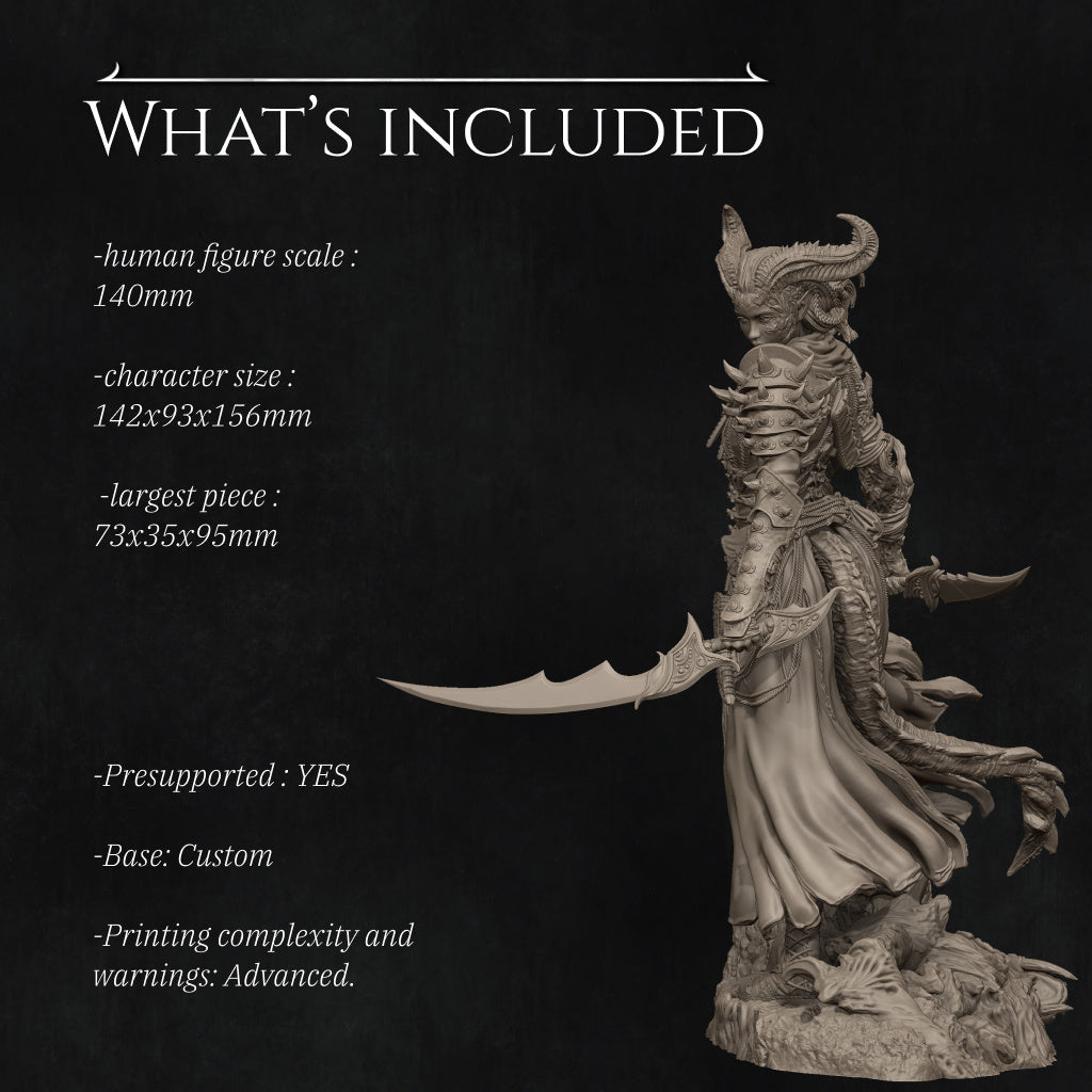 Iensi the Demon Hunter Miniature Resin Model Kit | by Nerikson