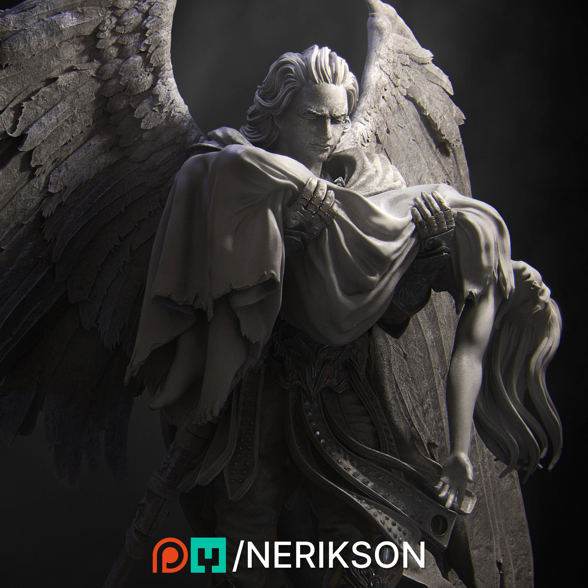 Ishim the Fallen Miniature Resin Model Kit | by Nerikson