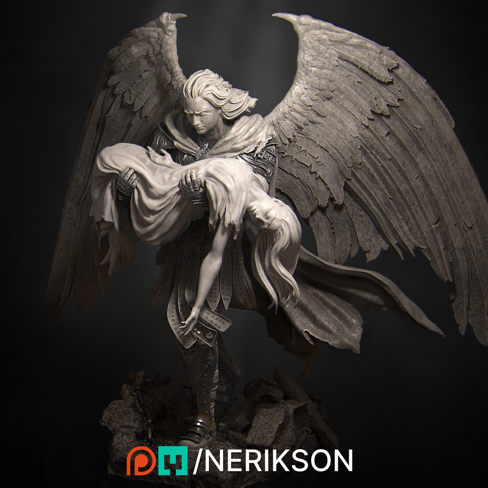 Ishim the Fallen Miniature Resin Model Kit | by Nerikson