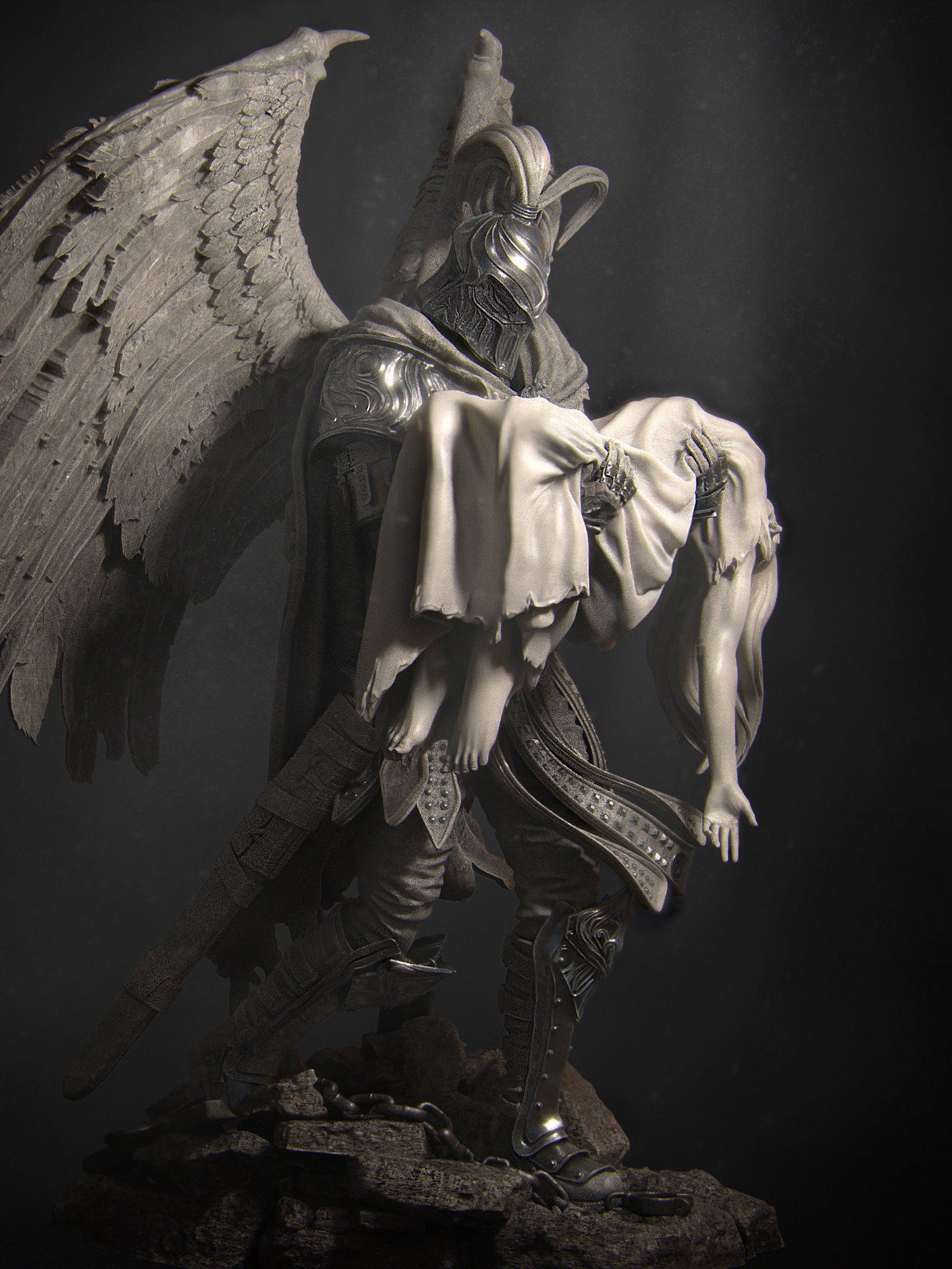 Ishim the Fallen Miniature Resin Model Kit | by Nerikson