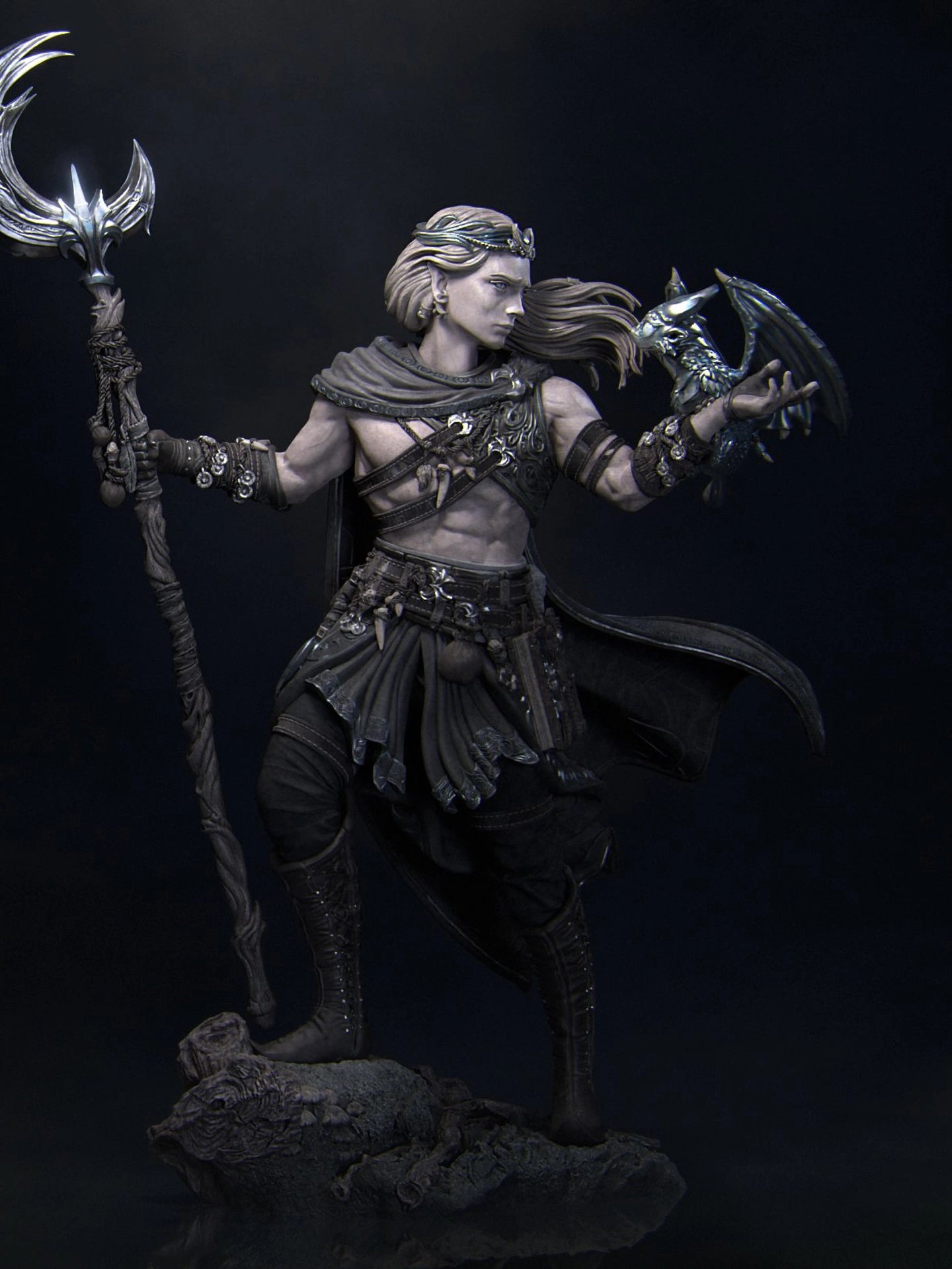 Orion Druid of The Moon Miniature Resin Model Kit | by Nerikson