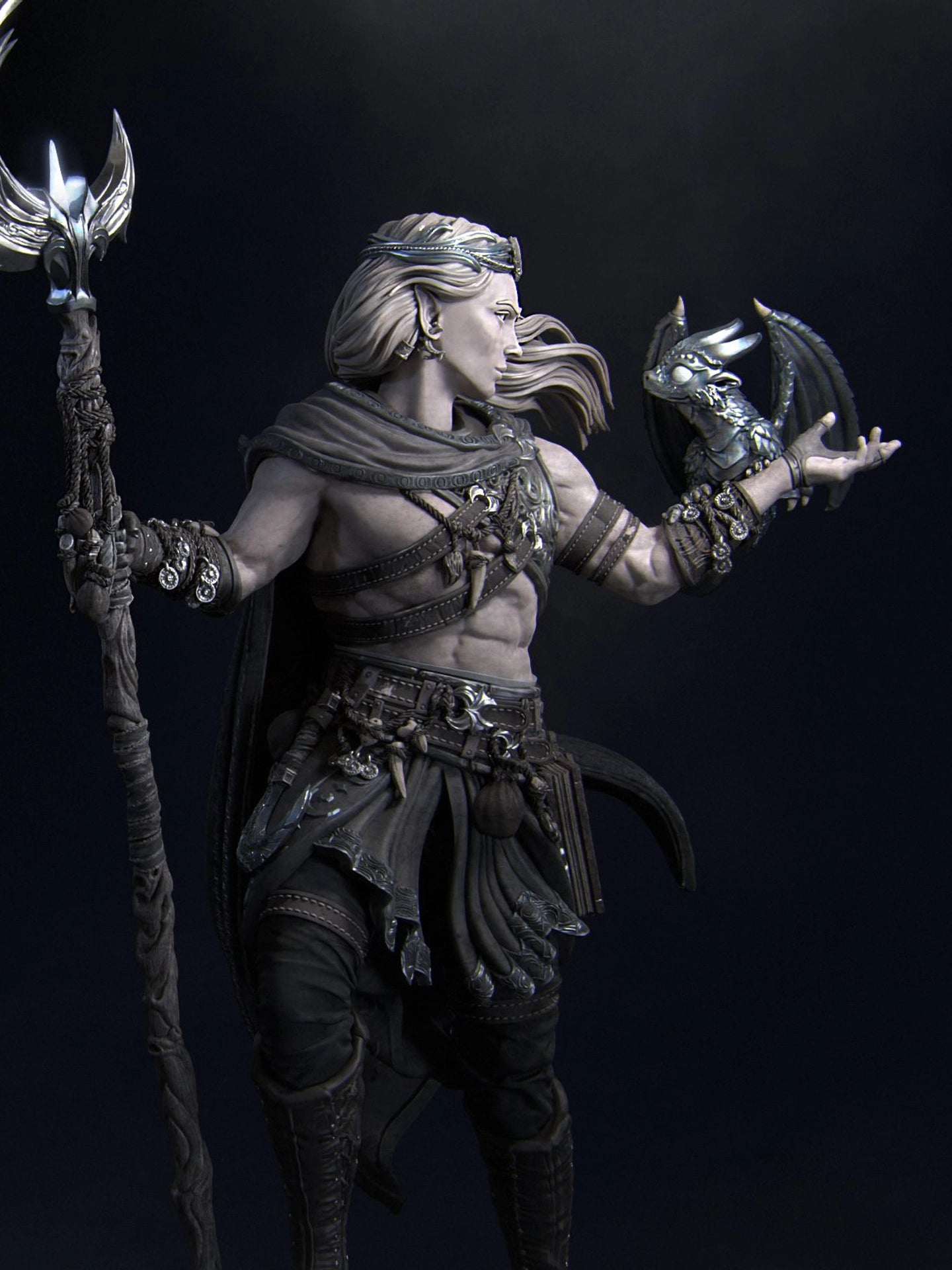 Orion Druid of The Moon Miniature Resin Model Kit | by Nerikson