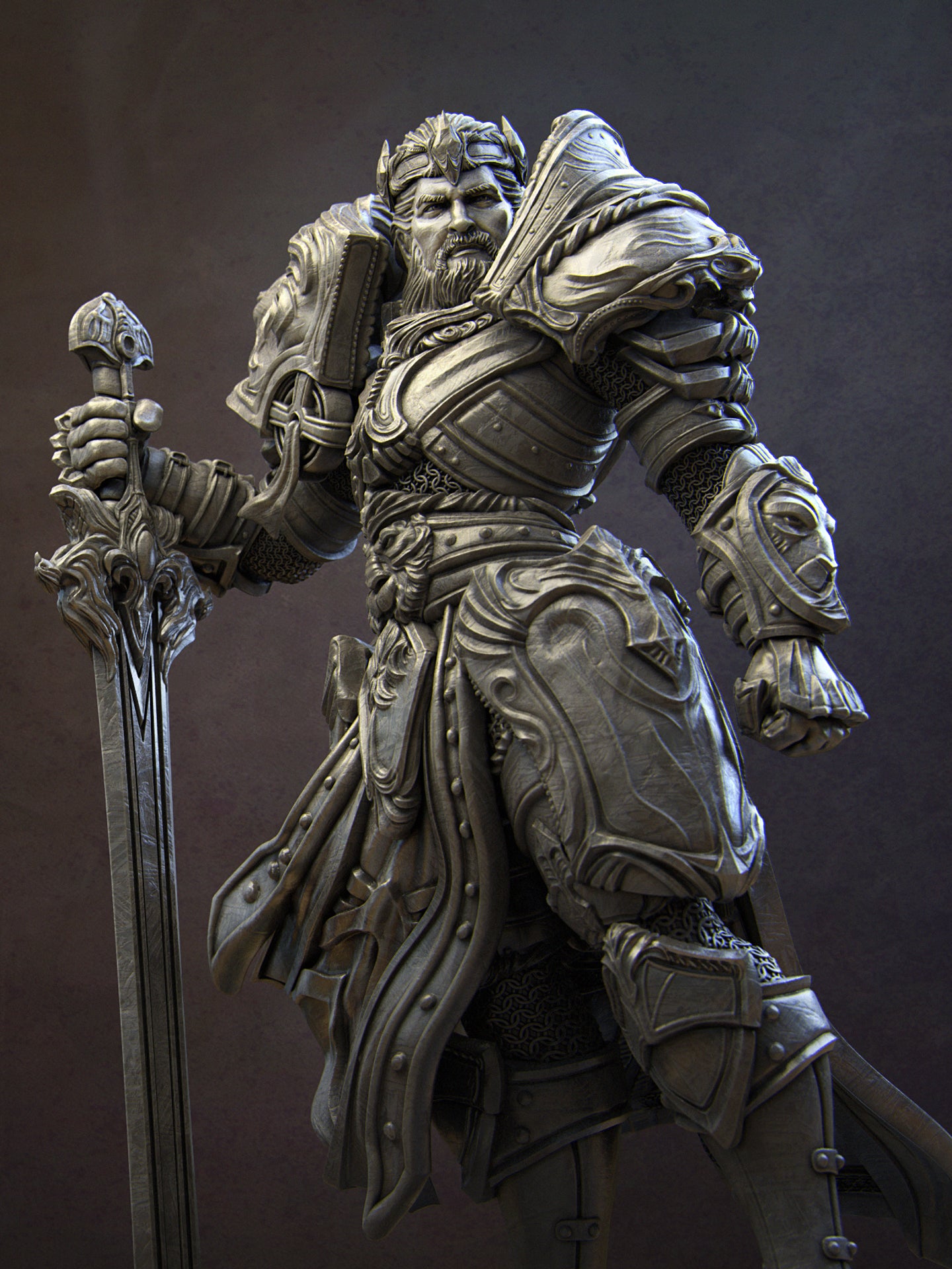 Itrek, Paladin of Dawn Miniature Resin Model Kit | by Nerikson