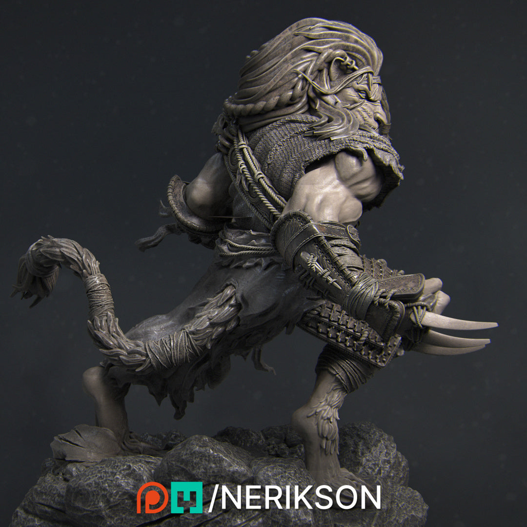 Azat, Way of the Long Death Monk Miniature Resin Model Kit | by Nerikson