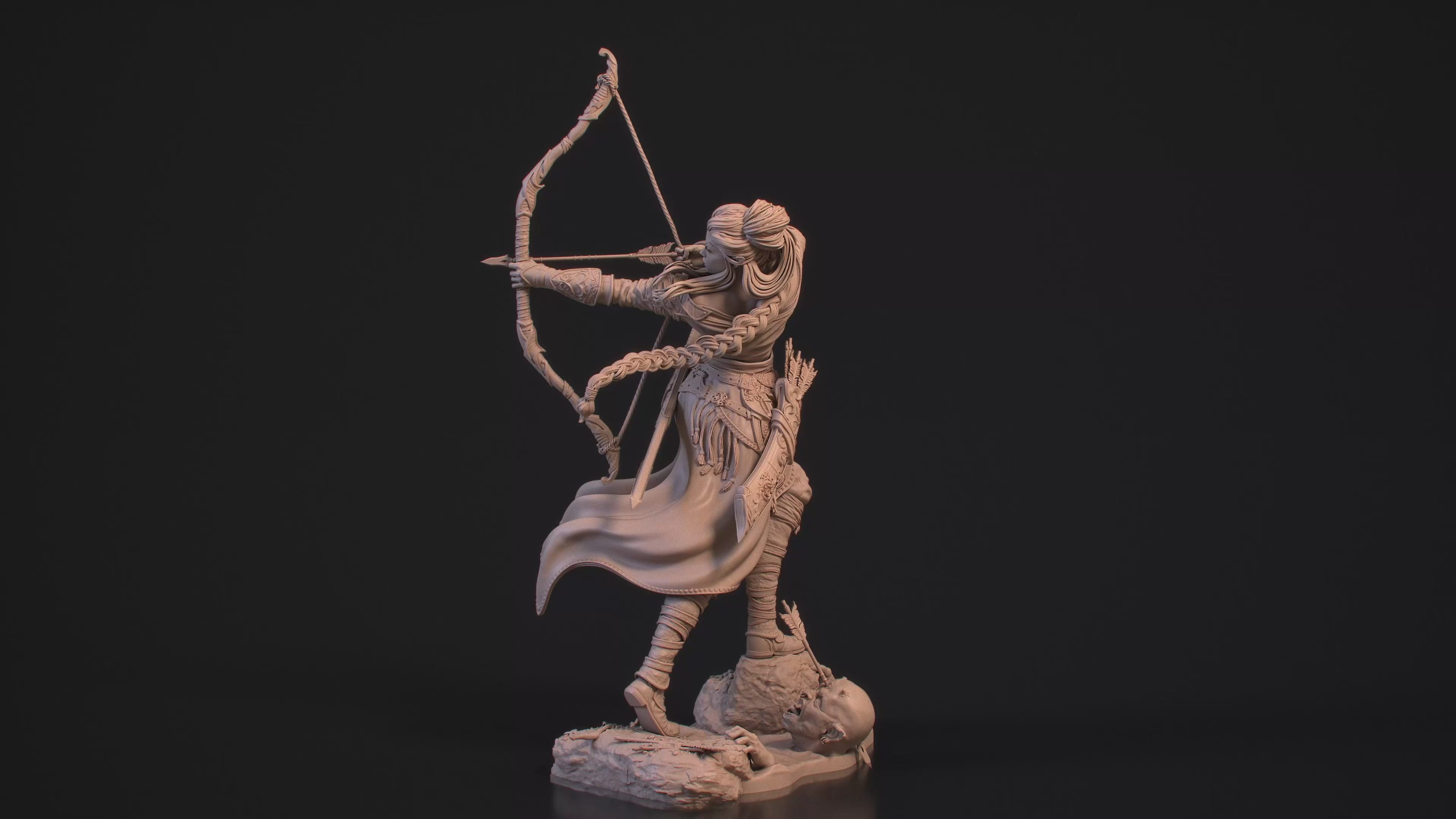 Saelihn the Forest Archer Miniature Resin Model Kit | by Nerikson
