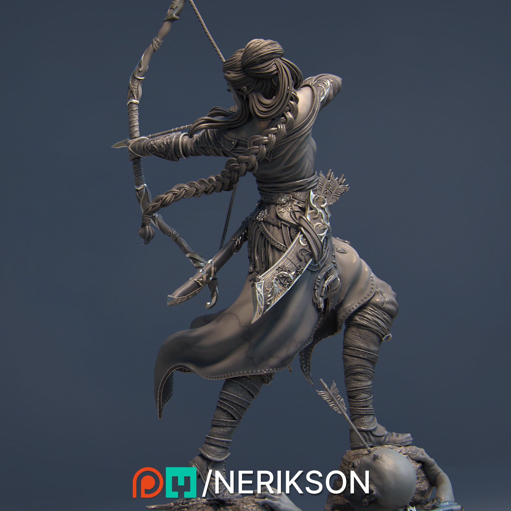 Saelihn the Forest Archer Miniature Resin Model Kit | by Nerikson