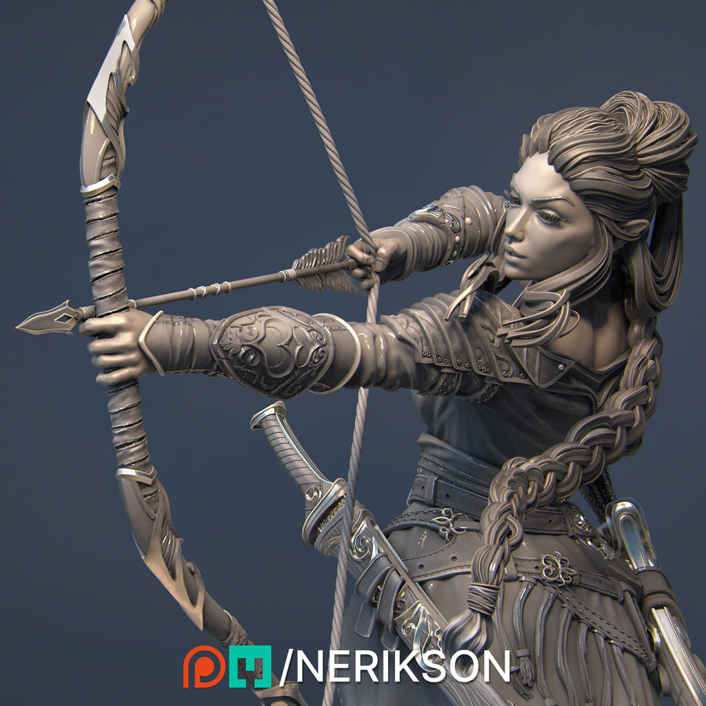Saelihn the Forest Archer Miniature Resin Model Kit | by Nerikson